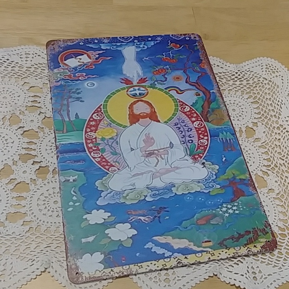 Meditative Saint Wall Art, Spiritual, Positive Vibes
